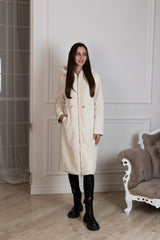 ⇆ Reversible Faux Alpaca Satin Hooded Coat Alaska® Outerwear Company