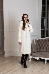⇆ Reversible Faux Alpaca Satin Hooded Coat Alaska® Outerwear Company