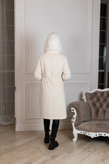 ⇆ Reversible Faux Alpaca Satin Hooded Coat Alaska® Outerwear Company