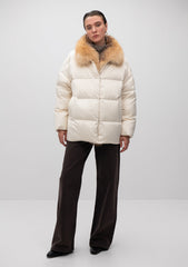 Macaire Genuine Silver Fox Fur Down Fill Coat Alaska® Outerwear Company