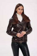 Genuine Mink Fur Embossed Leather Jacket Alaska® Outerwear Company
