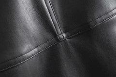 Long Faux Leather Skirt with Belt | High Waist Elegance