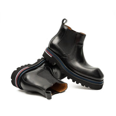Luxury Black Leather Chelsea Boots