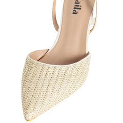 Lynn Slingback Pumps Beige Vaila Shoes