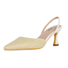 Lynn Slingback Pumps Beige Vaila Shoes
