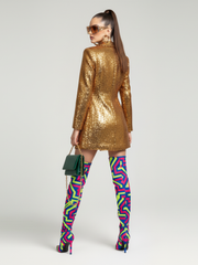 MIDTOWN Gold Sequin Blazer Jacket BYMANYC ® New York