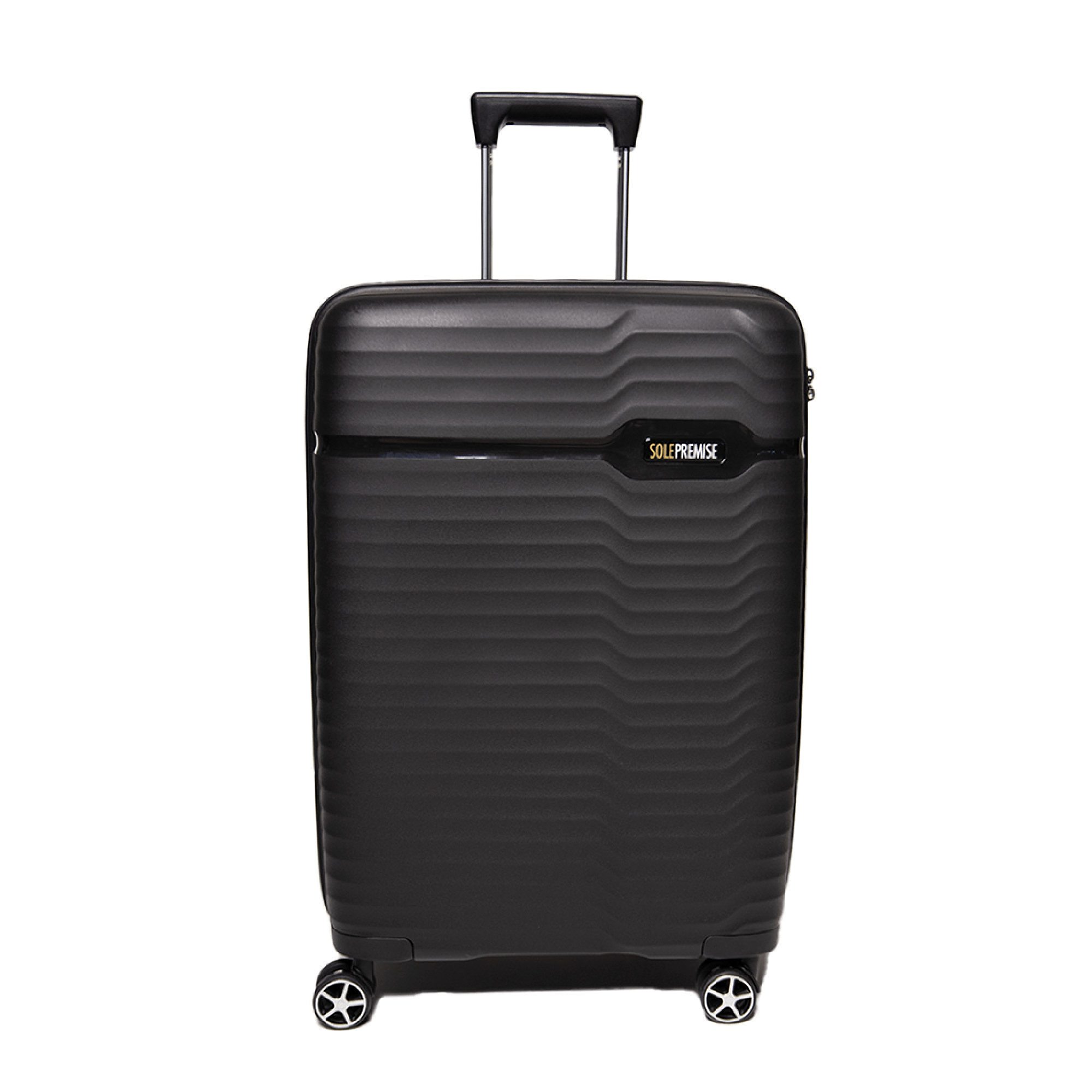 24-inch Black Hardcase Roller Luggage with 360° Wheels & TSA Lock Sole Premise
