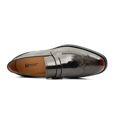 Men's Burgundy Leather Loafers