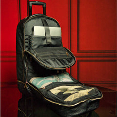 Black Monogram Leather Carry-On Roller Bag Sole Premise