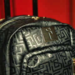 Black Monogram Leather Carry-On Roller Bag Sole Premise