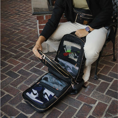 Black Monogram Leather Patented Carry-On Backpack Sole Premise