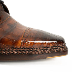 Norwegian-Stitched Nile Crocodile Derby Shoes