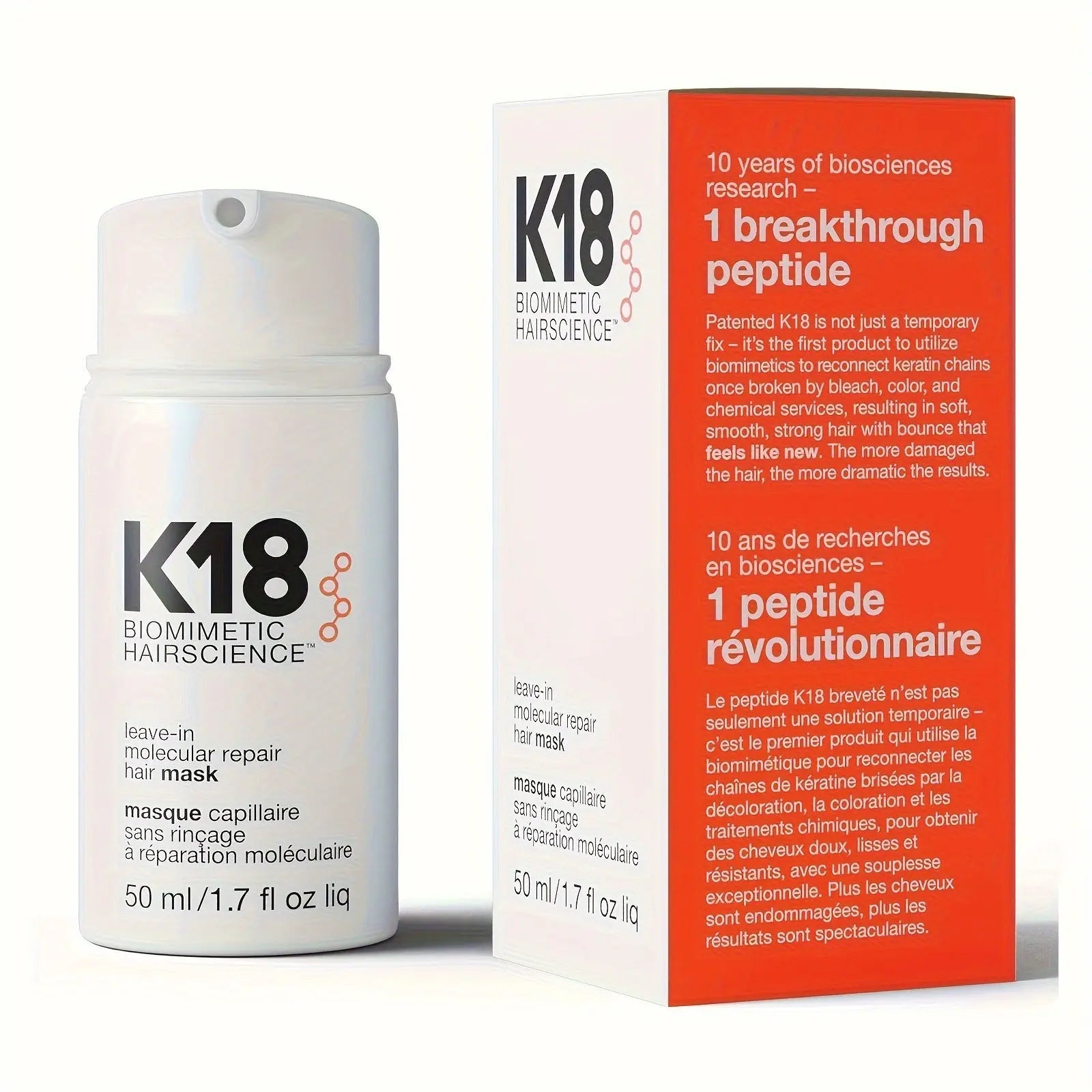 Leave in molecular repair hair mask K18 Family Shopolf