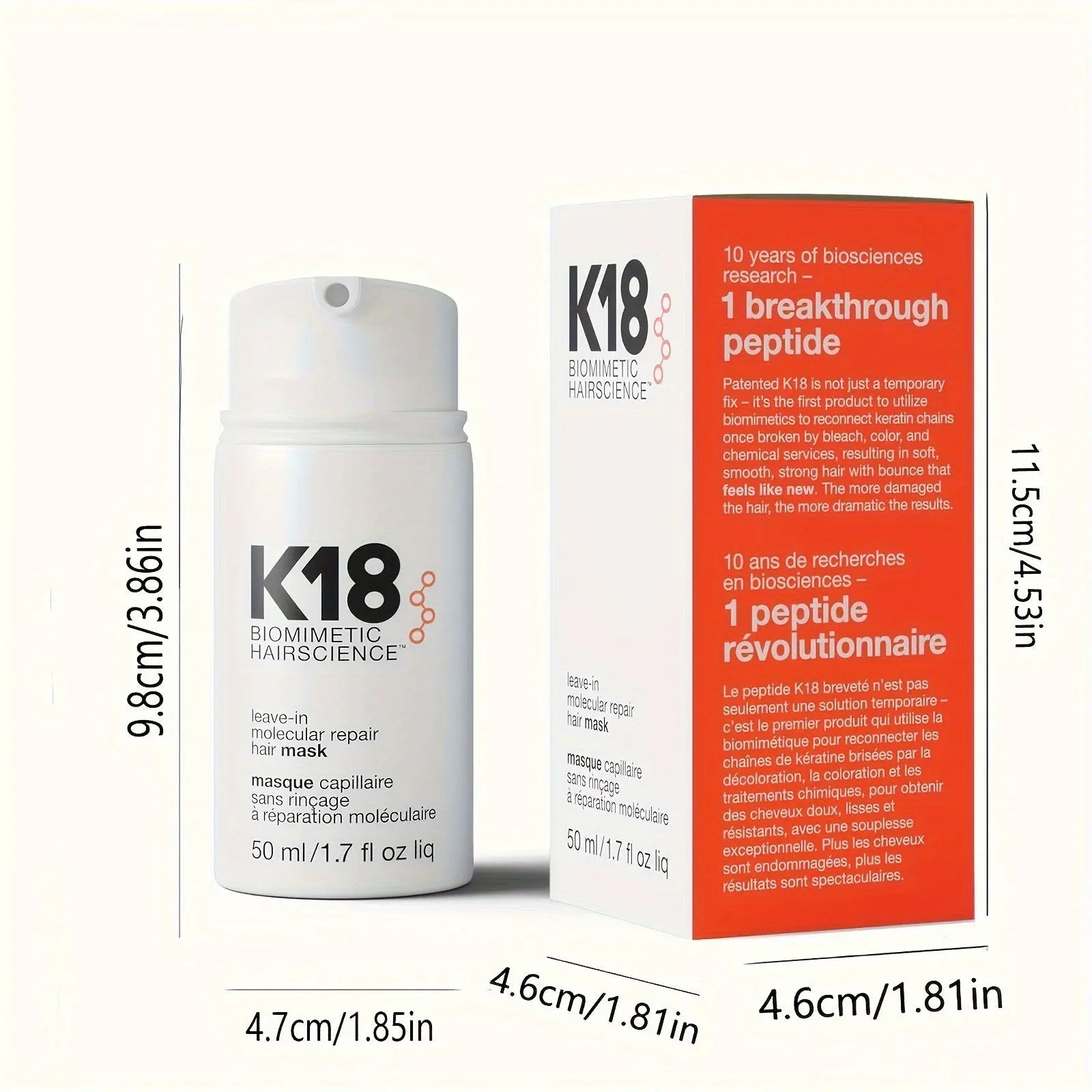 Leave in molecular repair hair mask K18 Family Shopolf