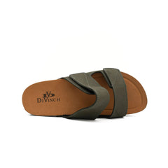 Olive Green Double - Strap Slides