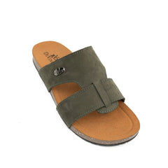 Olive Green Strap Slides