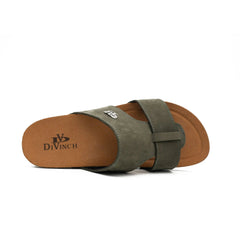 Olive Green Strap Slides
