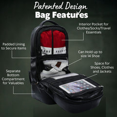 Black Leather Patented Carry On Backpack (Only 300 Made)
