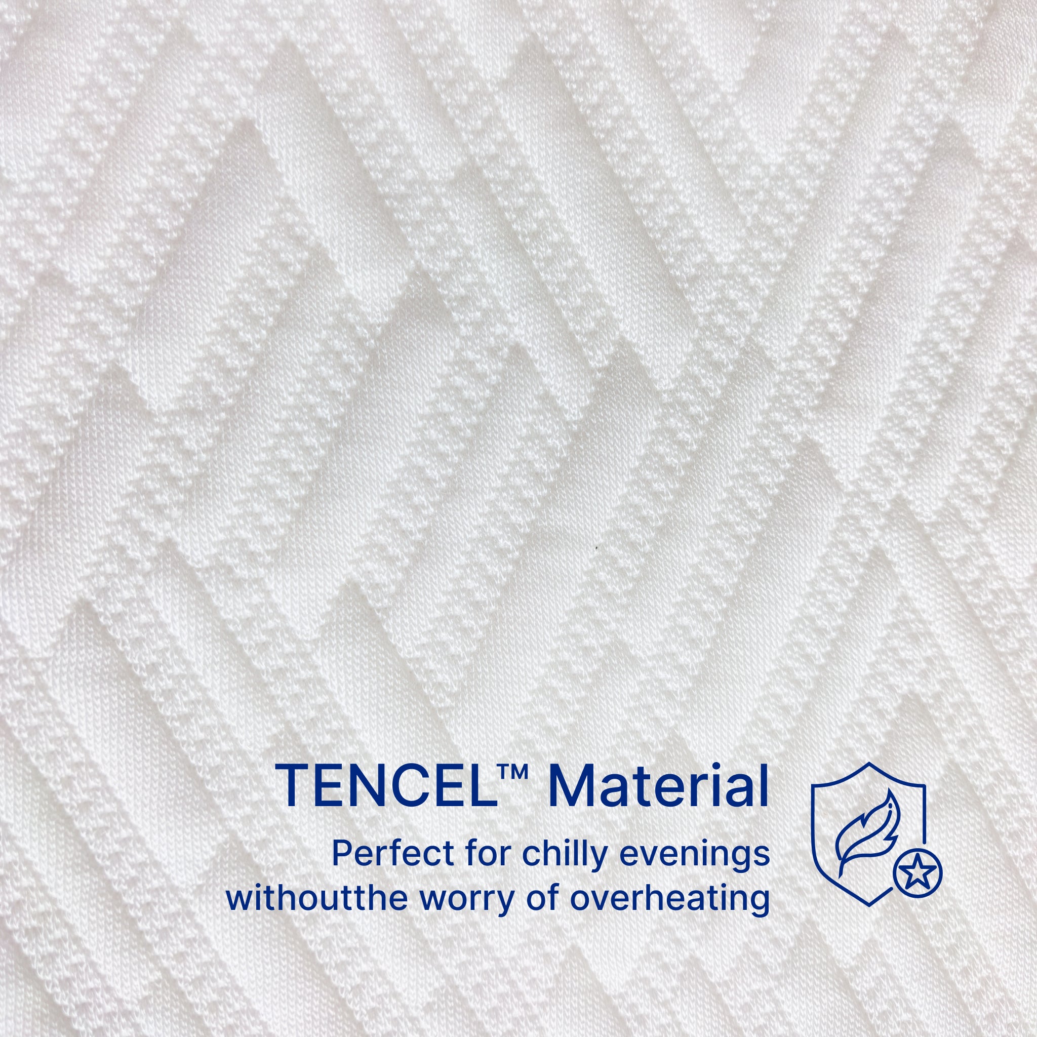 Textured fabric background with TENCEL material label