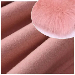 Women's cashmere coat with natural fox fur collar Family Shopolf