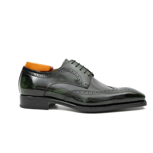 Patent leather goodyear welt dress shoes Green