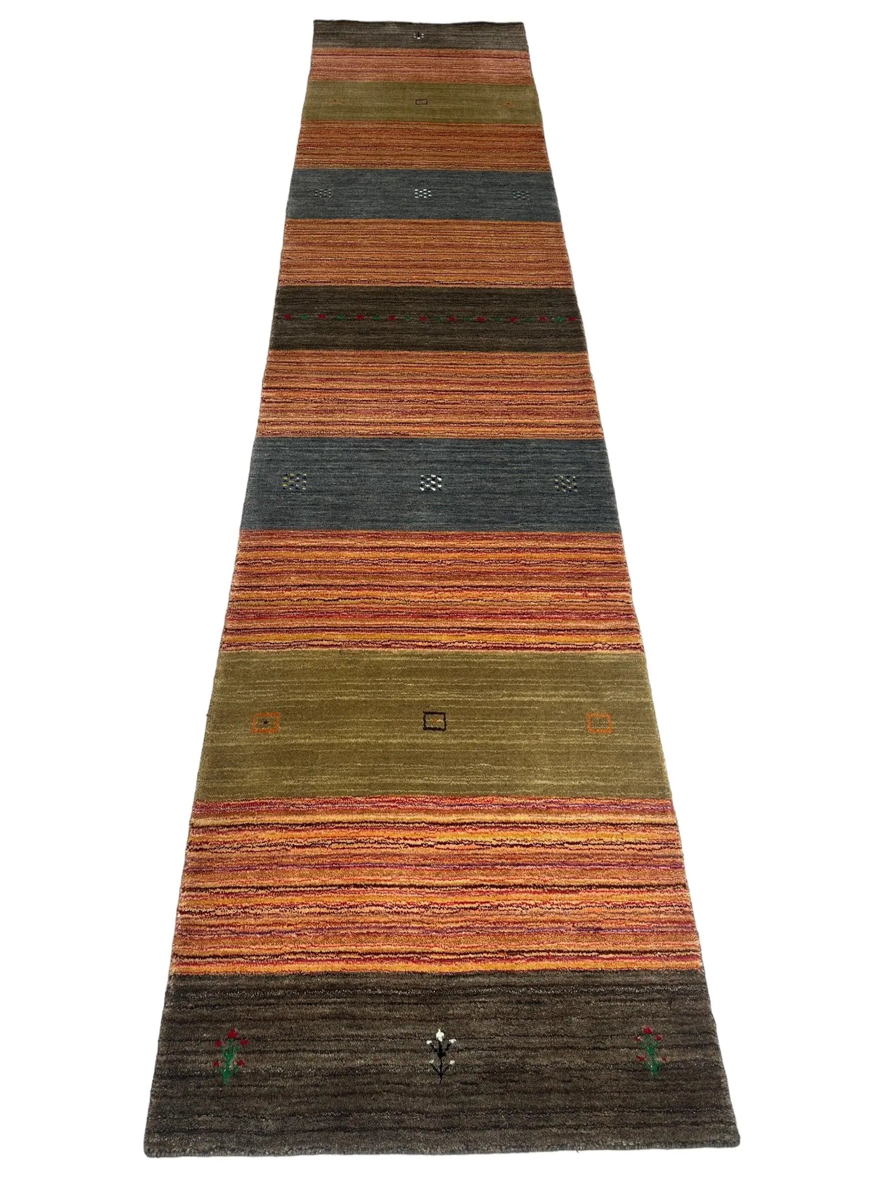 Hand-loomed Indo-Gabbeh Runner Rug 2’7” x 11’4” Rugistan