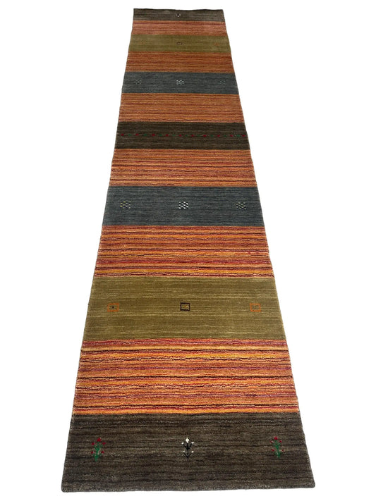 Hand-loomed Indo-Gabbeh Runner Rug 2’7” x 11’4” Rugistan