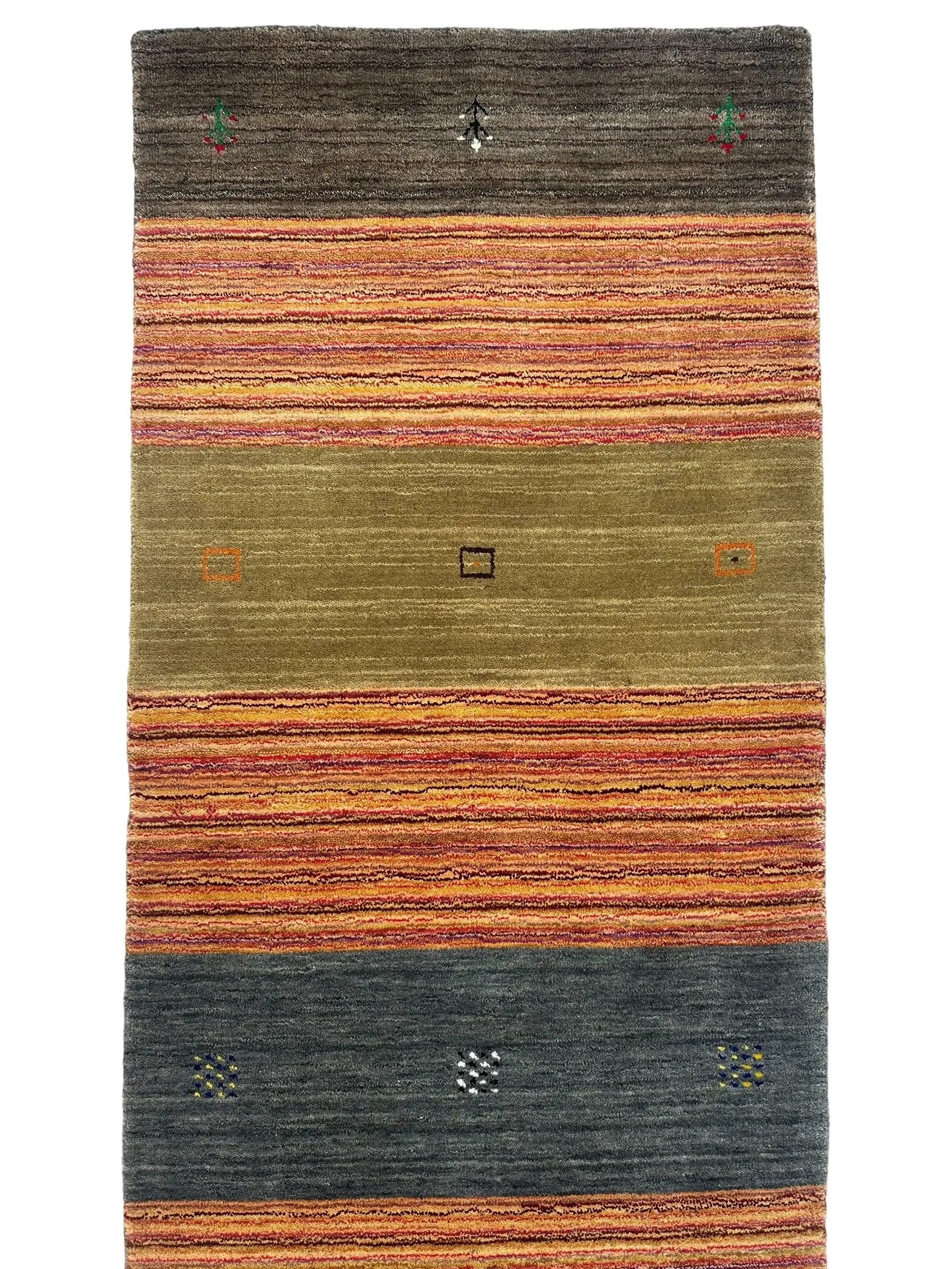 Hand-loomed Indo-Gabbeh Runner Rug 2’7” x 11’4” Rugistan