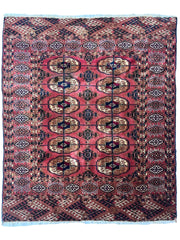 Vintage Tribal Turkoman Tekke Rug 3’4” x 4’ Rugistan