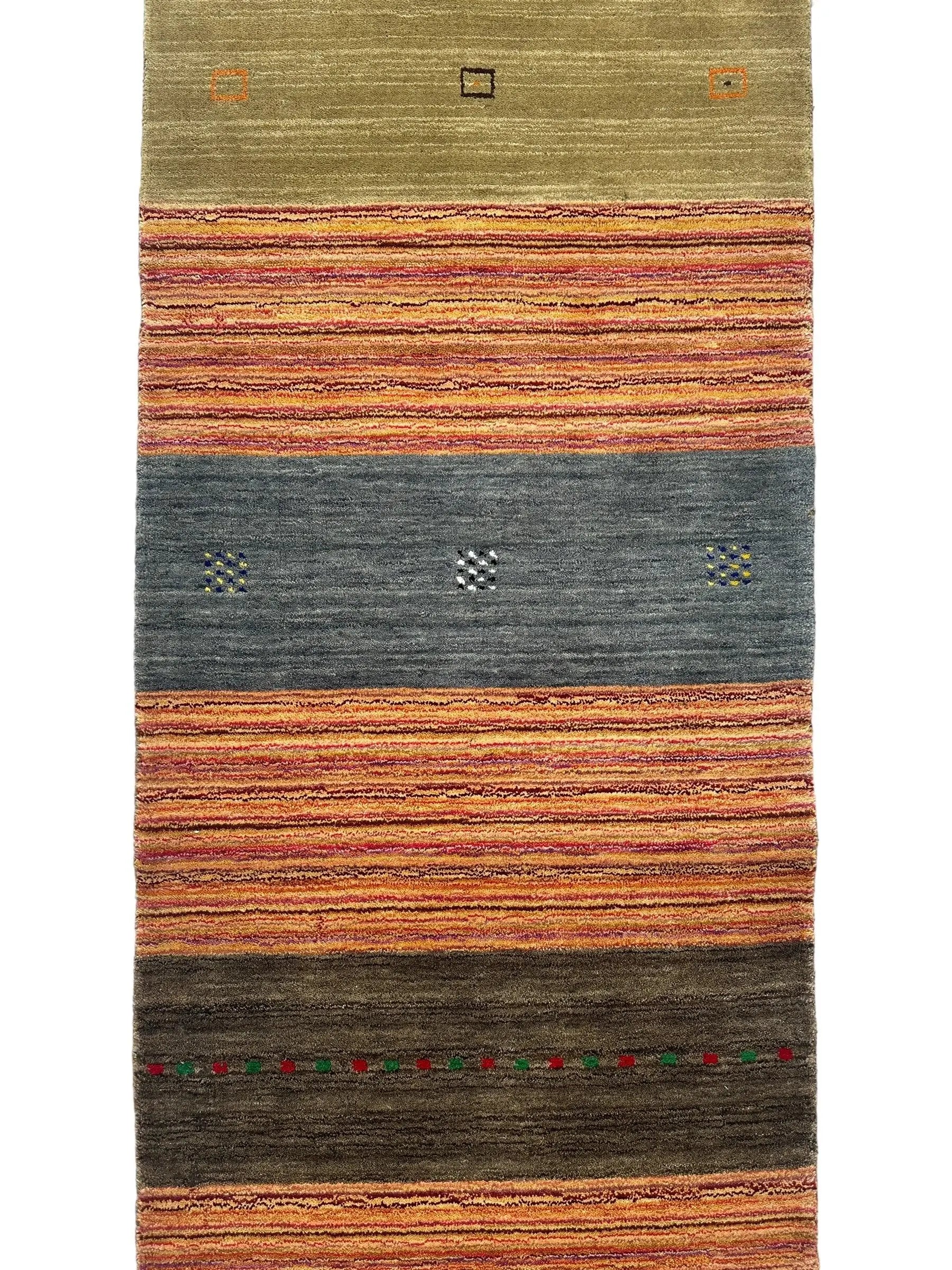 Hand-loomed Indo-Gabbeh Runner Rug 2’7” x 11’4” Rugistan