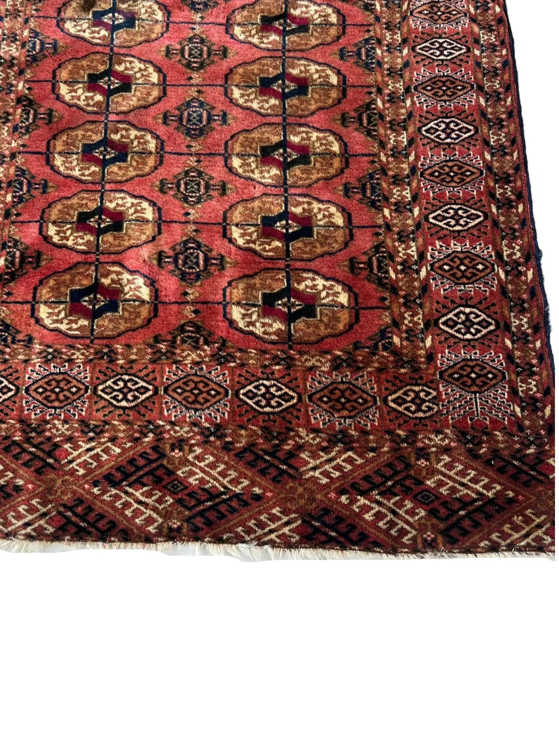 Vintage Tribal Turkoman Tekke Rug 3’4” x 4’ Rugistan