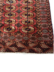 Vintage Tribal Turkoman Tekke Rug 3’4” x 4’ Rugistan