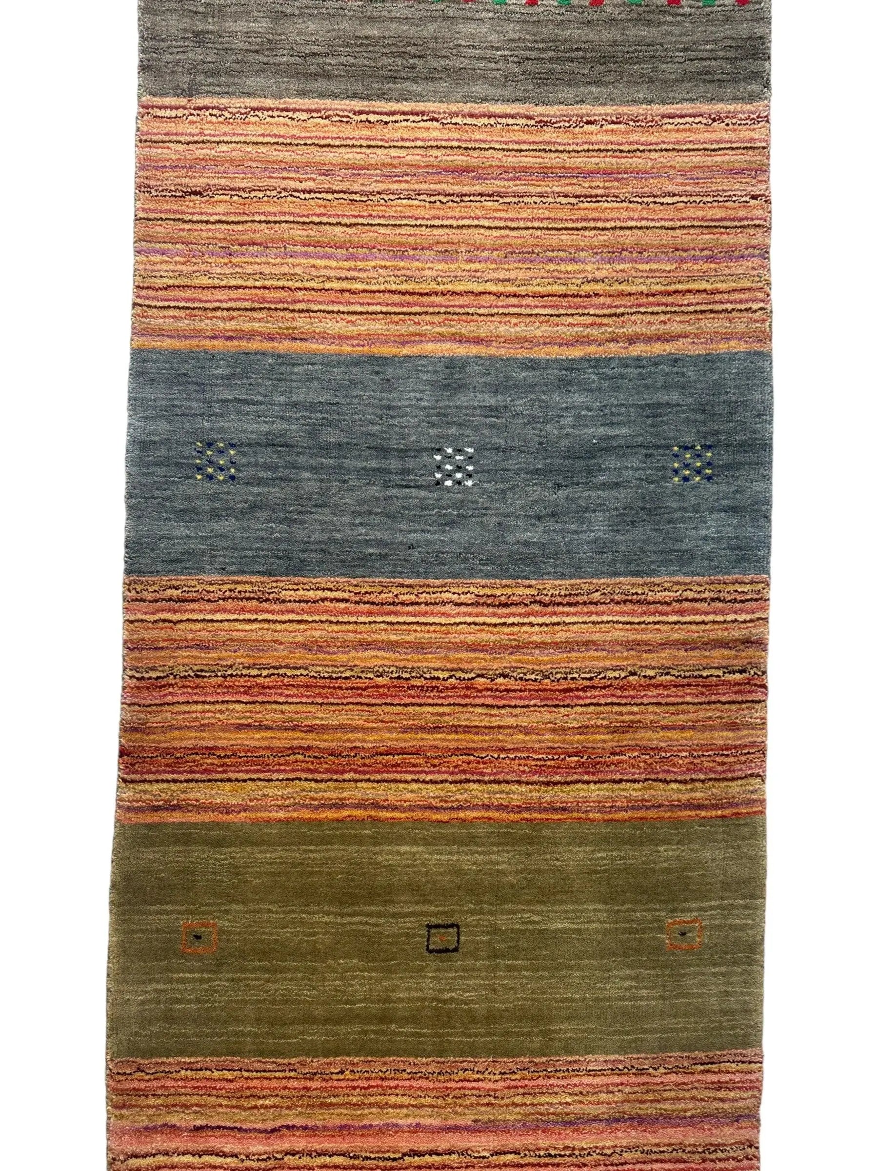 Hand-loomed Indo-Gabbeh Runner Rug 2’7” x 11’4” Rugistan