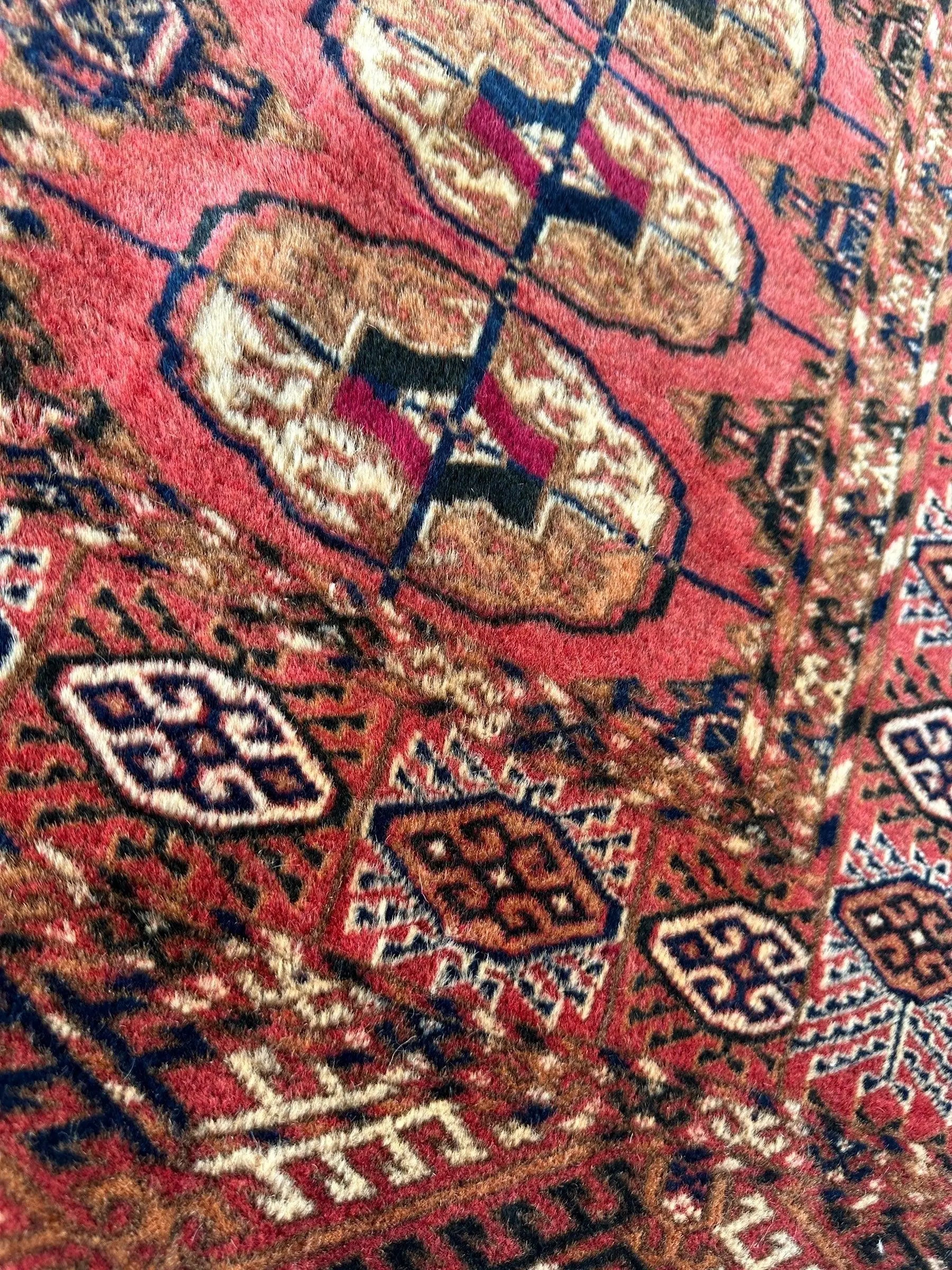 Vintage Tribal Turkoman Tekke Rug 3’4” x 4’ Rugistan