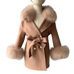 Girls' Cashmere Coat | Winter-Autumn Elegance