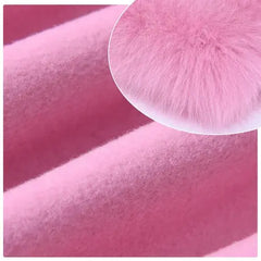 Women's cashmere coat with natural fox fur collar Family Shopolf