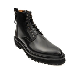 Platform Patent Combat Boots