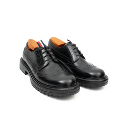 Premium Men's Classic Derby Brogue Shoes Black