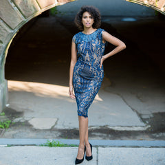 The Boat Neck Beaded Fringe Sheath Classic