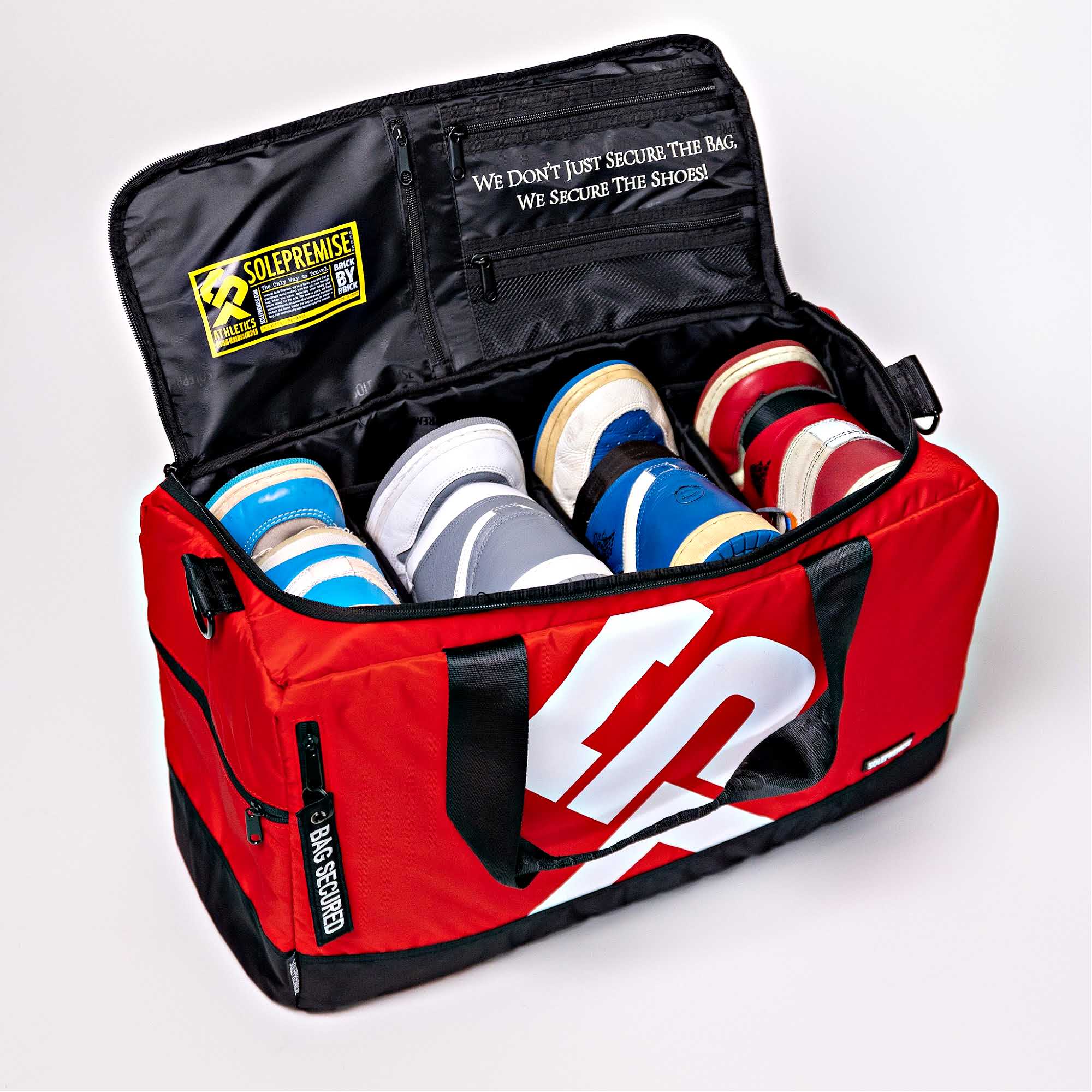 Red Sneaker Duffle Sole Premise