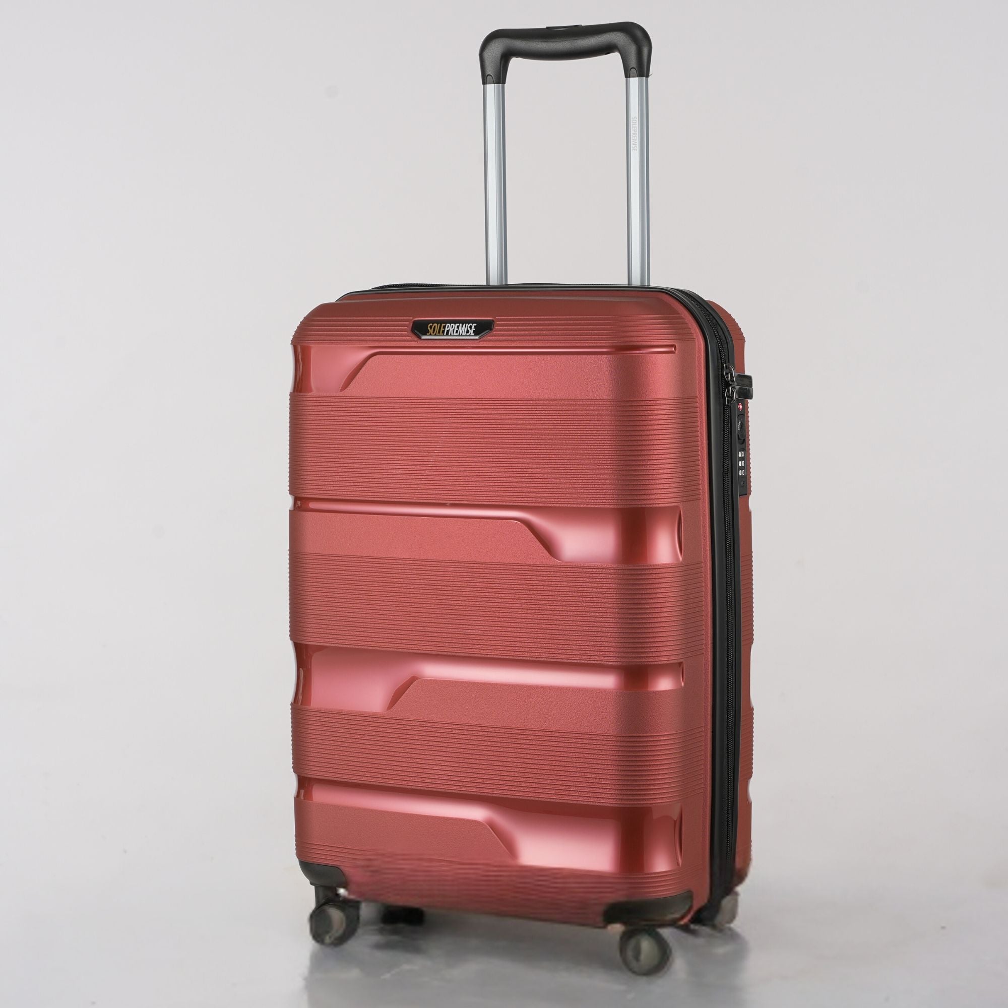 20-inch Red Carry-On Hardcase Roller Luggage with 360° Wheels Sole Premise