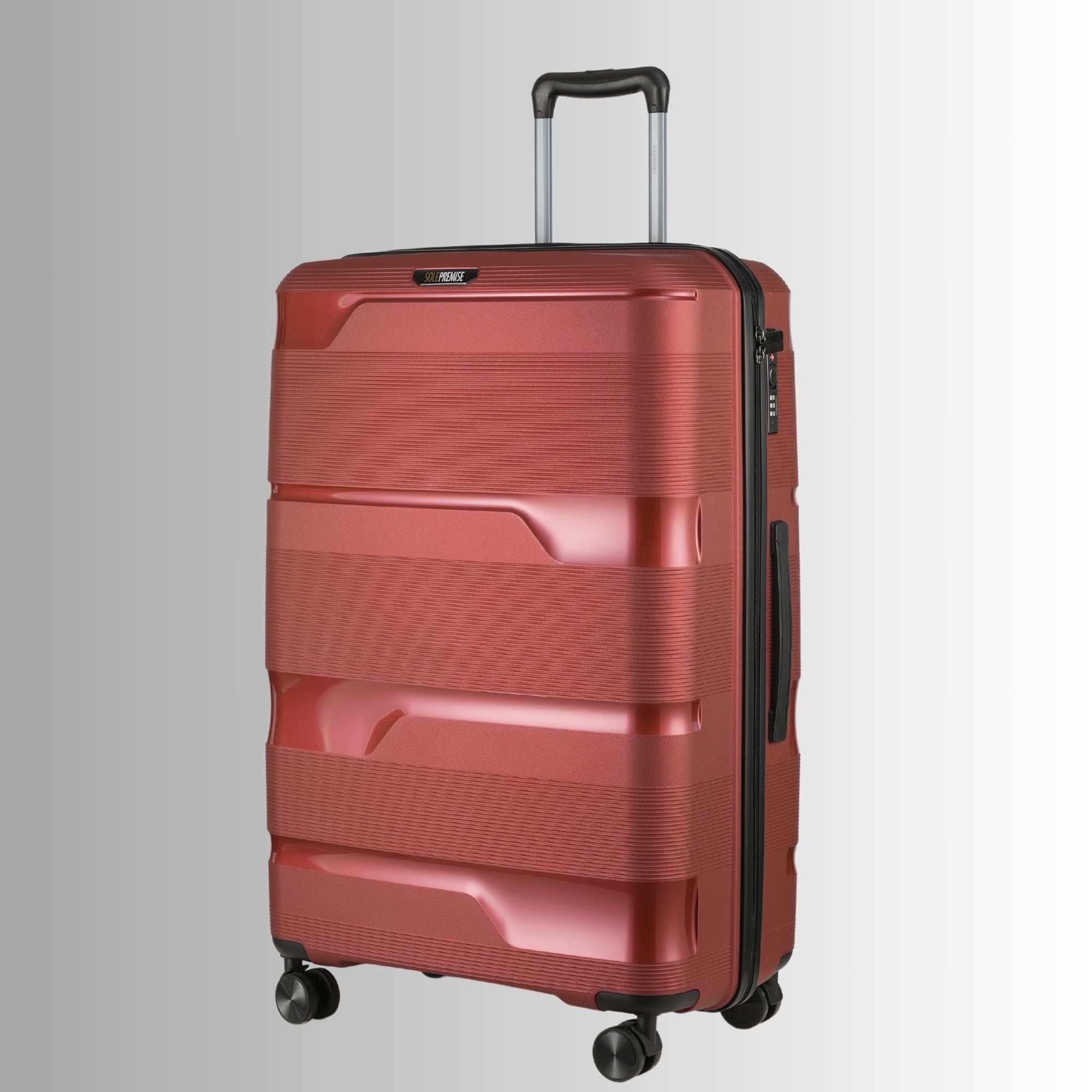 28-inch Red Hardcase Roller Luggage with 360° Wheels & TSA Lock Sole Premise