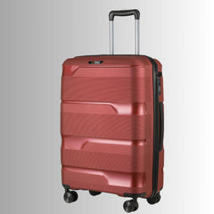24-inch Red Hardcase Roller Luggage with 360° Wheels & TSA Lock Sole Premise