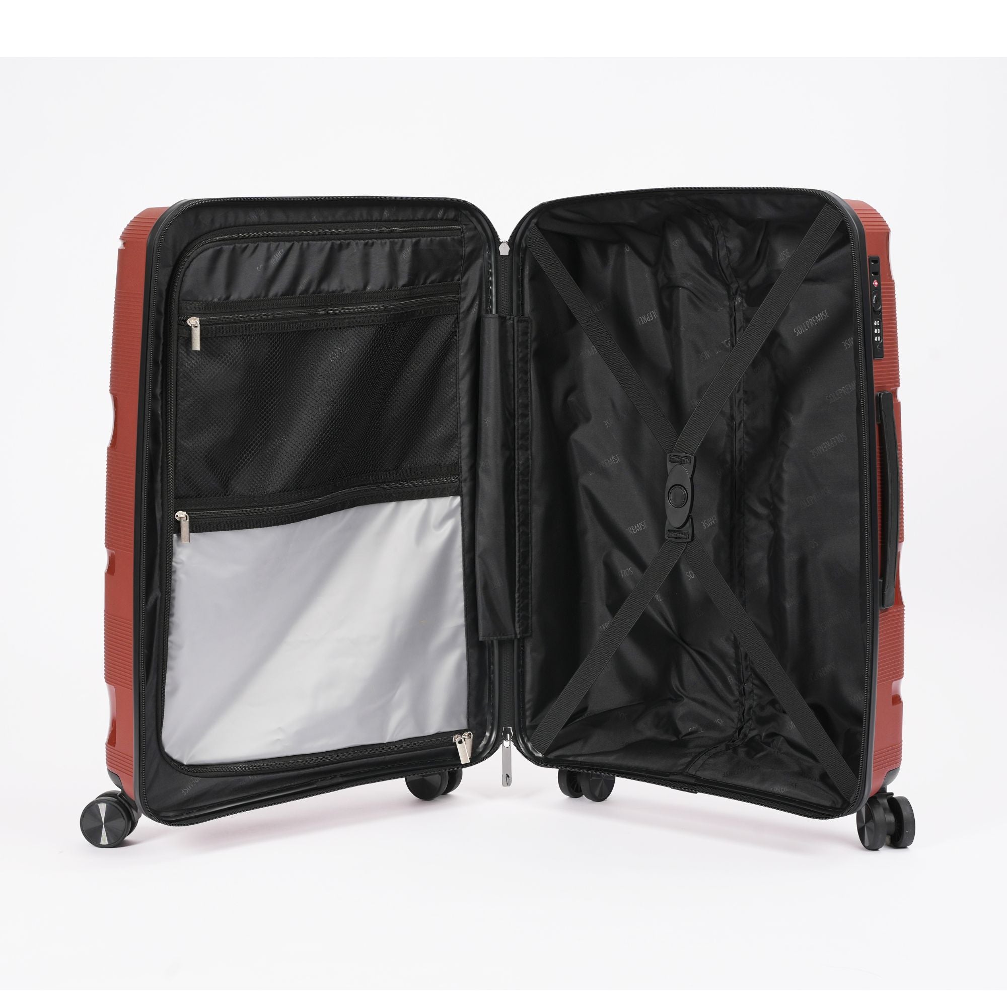 Red Hardcase Roller Luggage Set (28', 24' and 20') Sole Premise