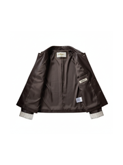 Retro PU Leather Jacket For Women, Brooklyn Heights, BYMANYC New York.