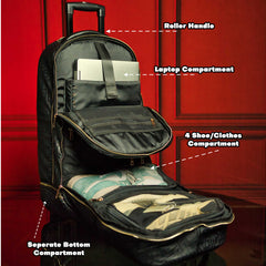 Brown Leather Carry-On Patented Roller Bag (Only 150 Made)