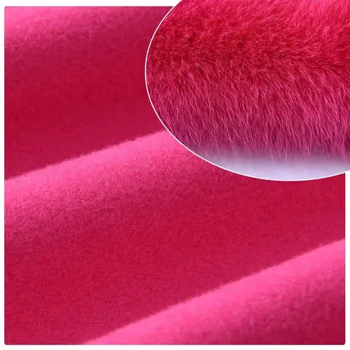 Women's cashmere coat with natural fox fur collar Family Shopolf