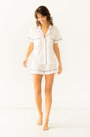SALUA Classic Shorties Pajamas in Woven Cotton Salua Lingerie