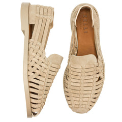 06-115-SND SANDALI Woven Leather Slip-On Sandal, Sand