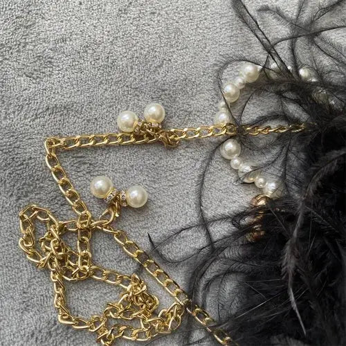 Ostrich Feather Clutch Bag | Elegant & Luxurious Design